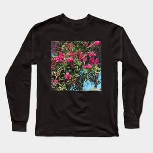 Pretty Pink Flowers Photography design with blue sky nature lovers Long Sleeve T-Shirt